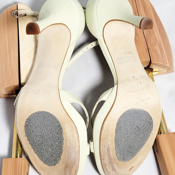 ALDO Women's Cream Strappy Heels Used - Picture 5 of 11
